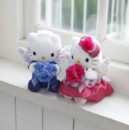 NTT西日本】新しい慶祝用電報台紙「キティちゃん（フェアリー