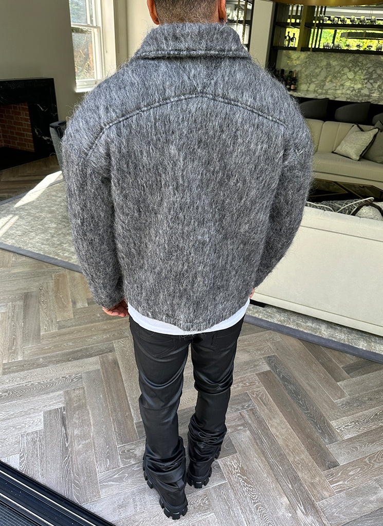 Mohair Zipper Jacket - Grey – N V L T Y