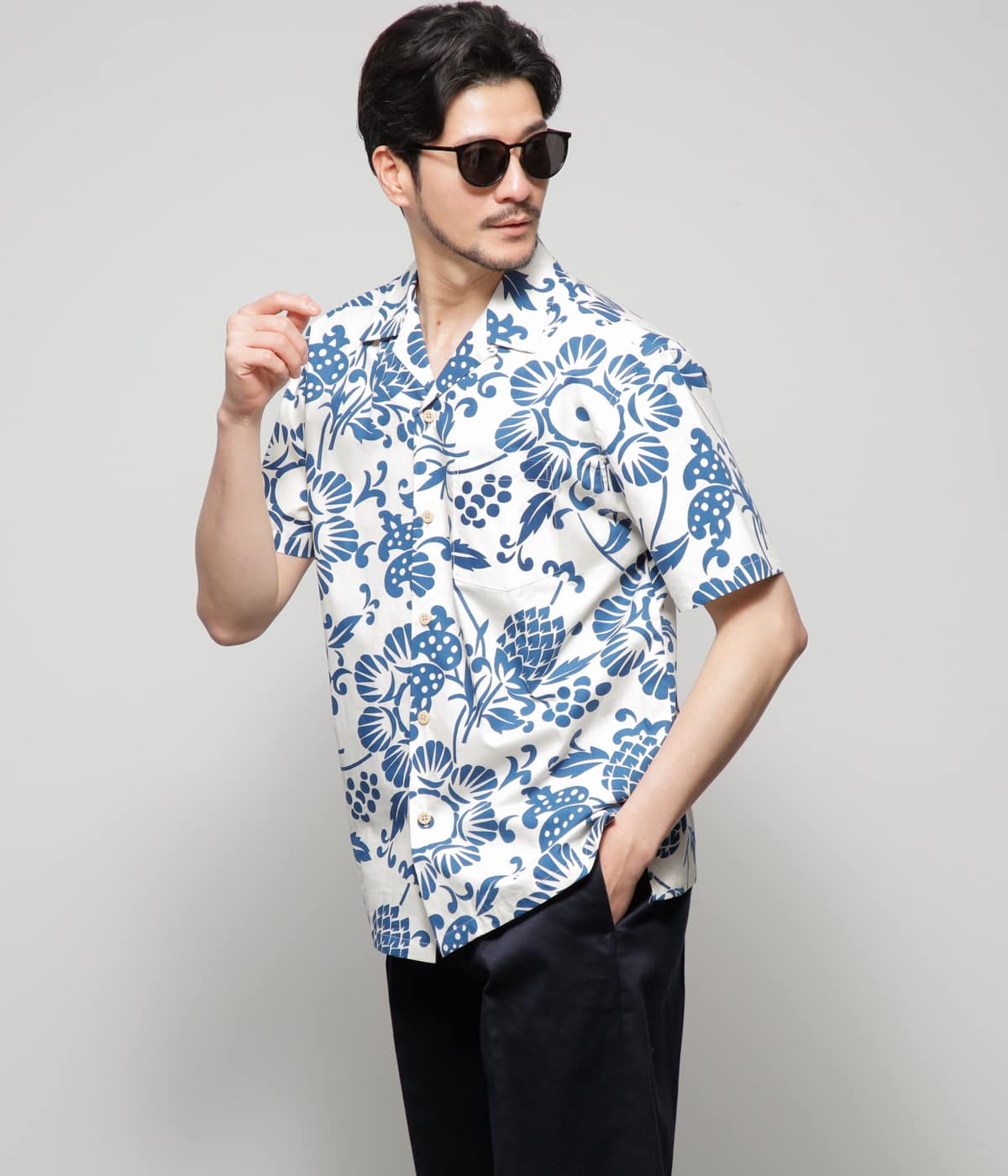 60th×コラボ】KAHALA×NEWYORKER DUKE'S PAREO キャンプカラー アロハ