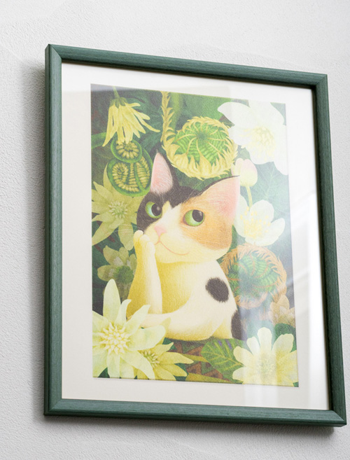 手作り額付作品 「きらめきニャンコ」 一番人気❗️今月ラス2