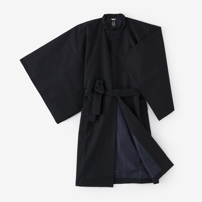 42双 梳毛（そもう） 長羽織（ながばおり） 袷（あわせ）／濡羽色