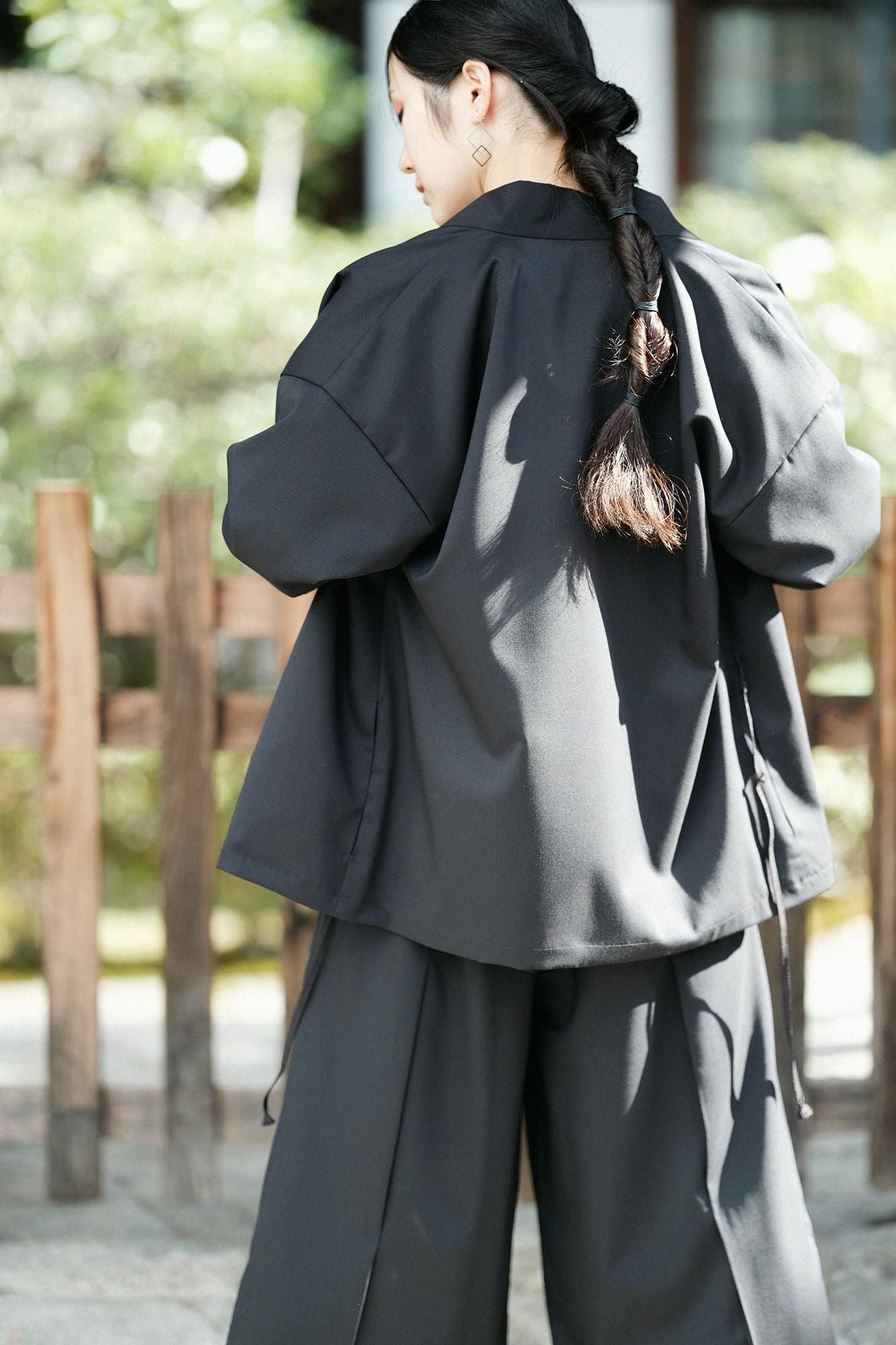 42双 梳毛（そもう） 鉄砲袖羽織（てっぽうそでばおり）／濡