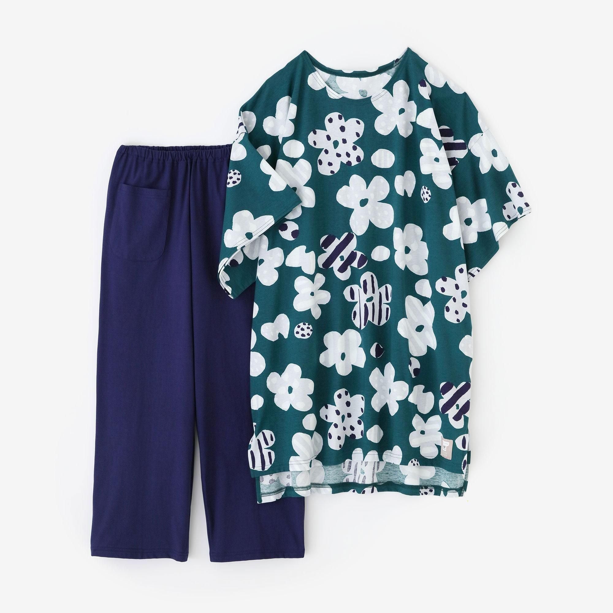 net限定】ワコール/睡眠科学 パジャマ／わならべ 淡水色（うすみずいろ）