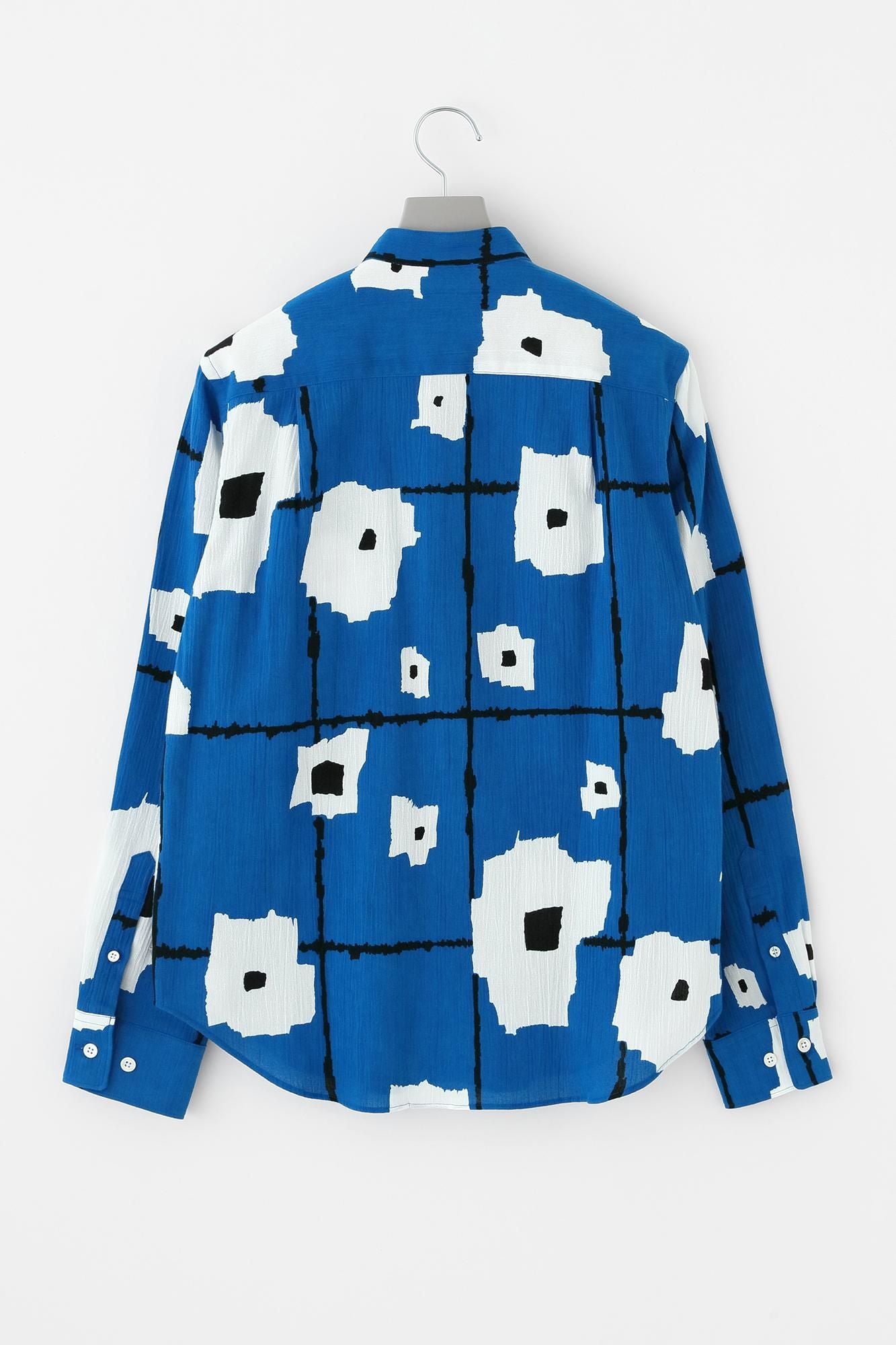 高島縮 20/20 スタンドカラーシャツ／天花（てんか）