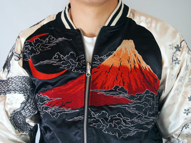 絡繰魂 粋 龍神×富士刺繍スカジャン 202075 【創作雑貨 小都