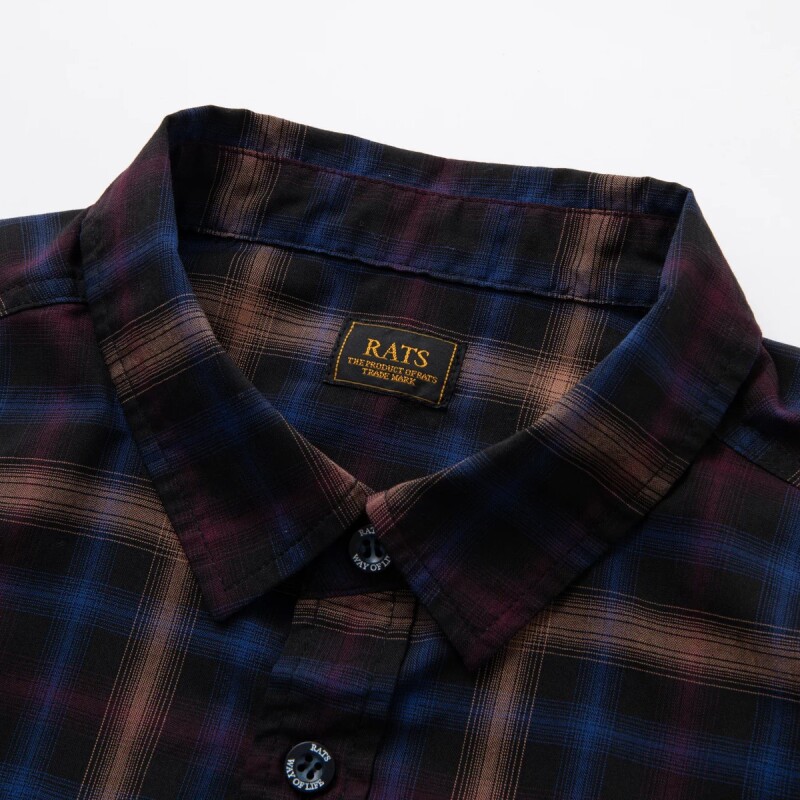 OMBRE CHECK SHIRT チェックシャツ-ラッツ 通販 RATS 店舗-SOWLD