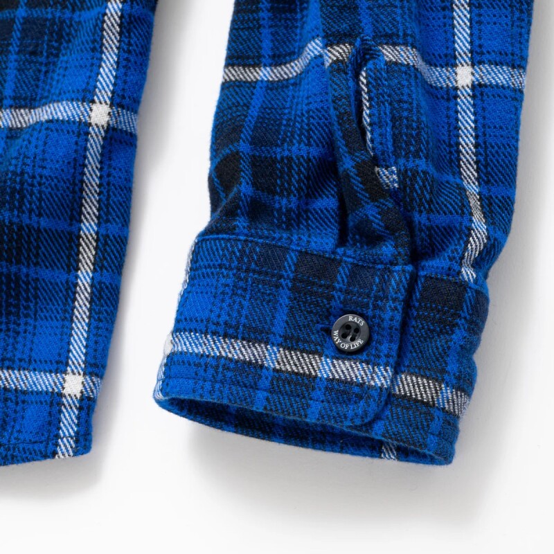 COTTON FLANNEL BLUE CHECK SHIRT チェックネルシャツ-ラッツ 通販