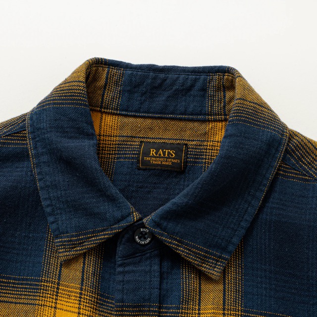COTTON RAYON CHECK SHIRT オープンカラーシャツ-ラッツ 通販 RATS