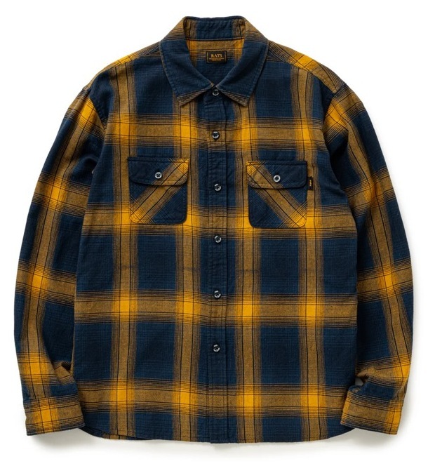 COTTON RAYON CHECK SHIRT オープンカラーシャツ-ラッツ 通販 RATS
