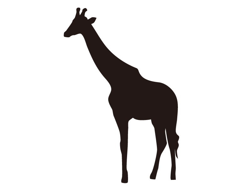 キリンのシルエットのイラスト | イラスト無料・かわいいテンプレート