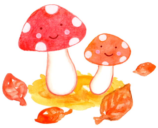 水彩のかわいいきのこのイラスト2 | 無料イラスト素材｜素材ラボ