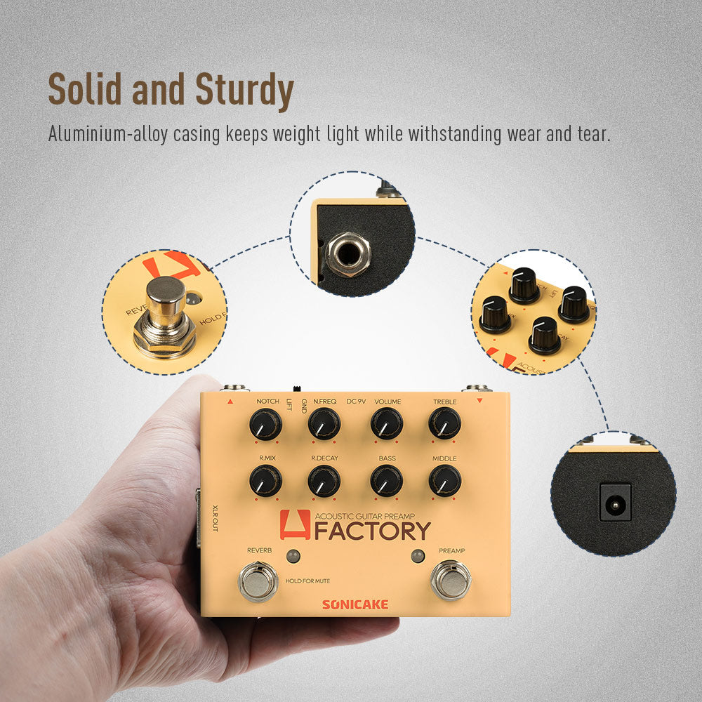 SONICAKE A Factory: Acoustic Instruments Preamp with Digital Reverb