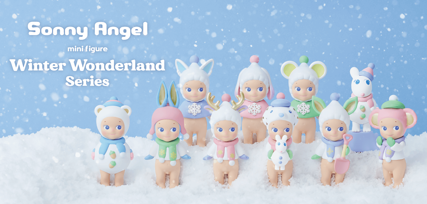 粉雪が舞う幻想的なソニーエンジェルの冬景色「Sonny Angel mini
