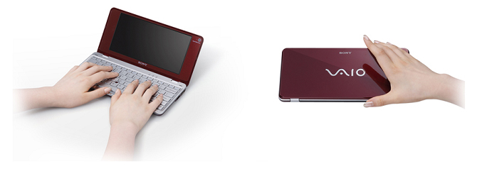 ポケットにも収まる小さな本体 “ポケットスタイルPC”VAIO「type P