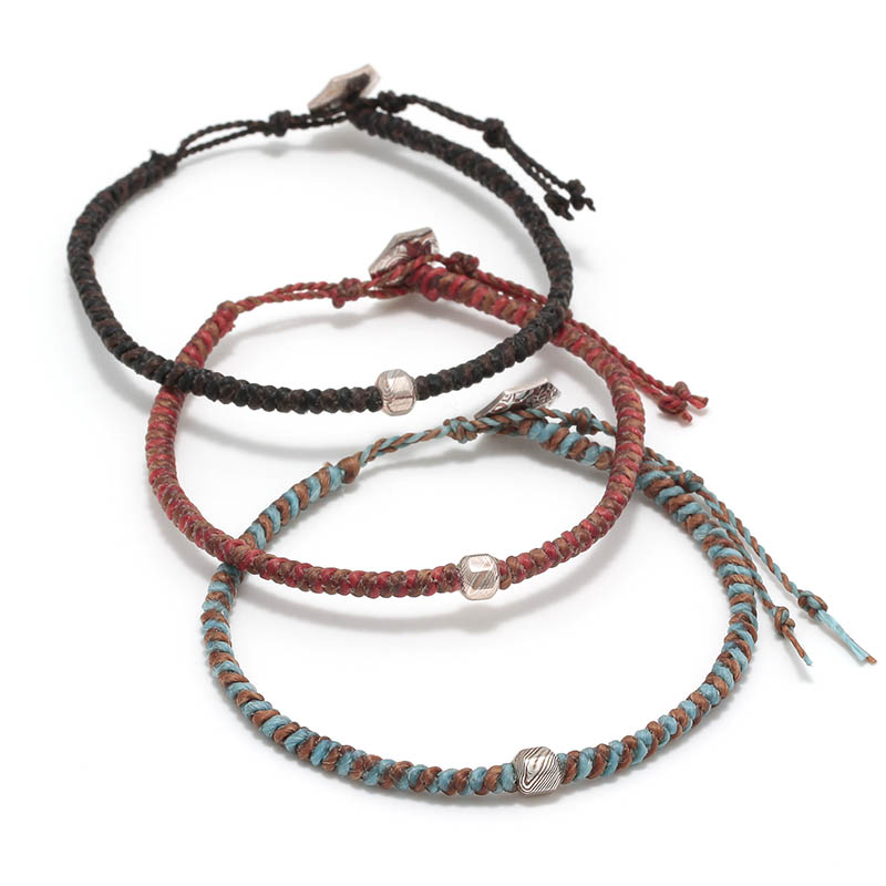 Suman Dhakhwa（スーマンダックワ） Octagon Cord Bracelet w/Bead