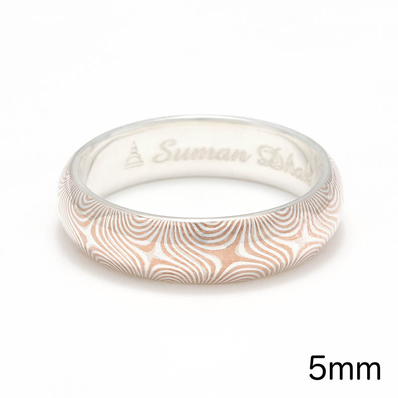 Suman Dhakhwa（スーマンダックワ） Star Pattern MOKUME Round Ring