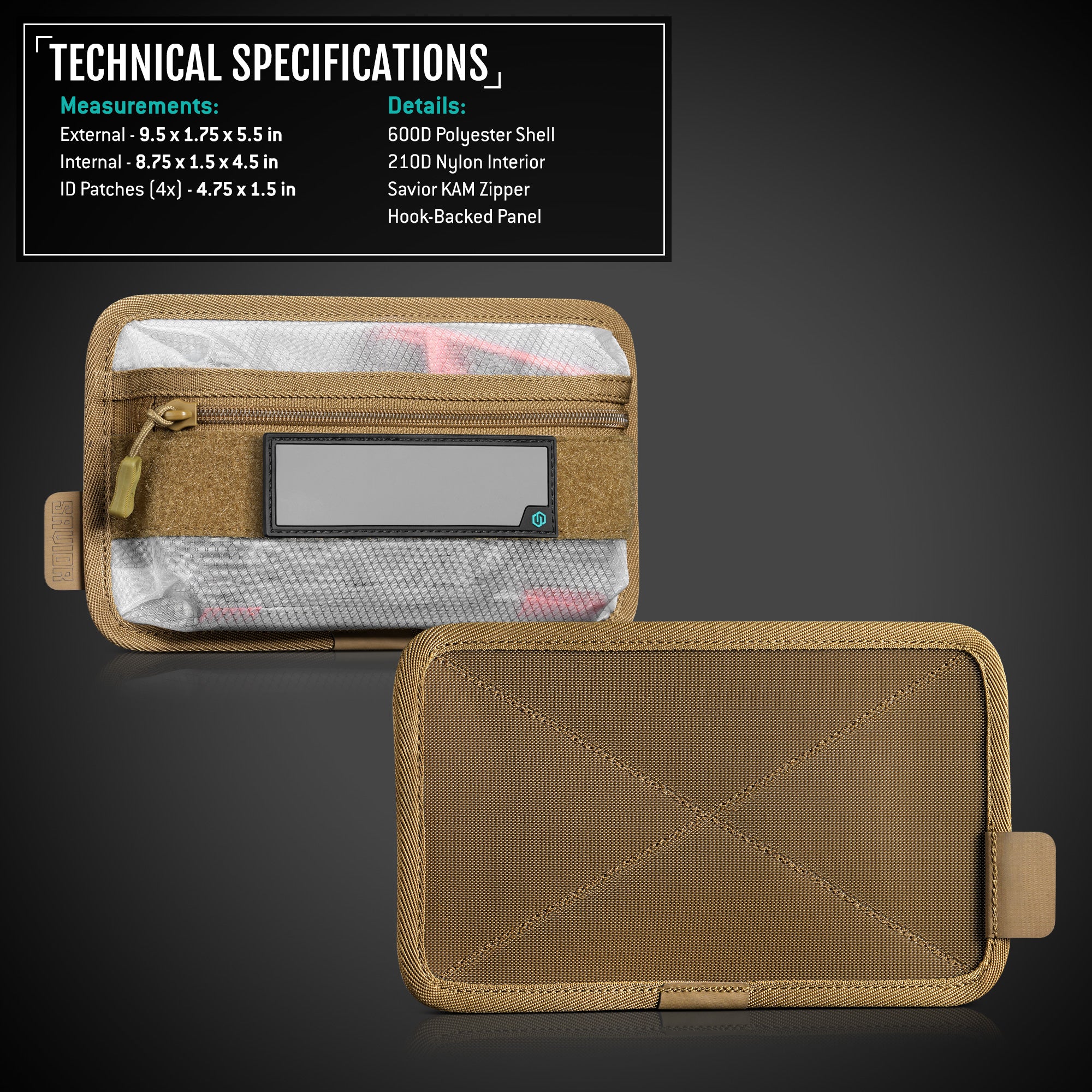 CORE Lite 9X5 Pouch w/ Hook Backing (2-Pack) – Savior Equipment