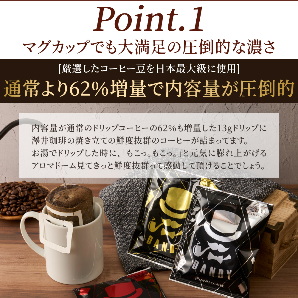 マグカップ専用 ドリップバッグ 6種120杯 お得な飲み比べセット 澤井