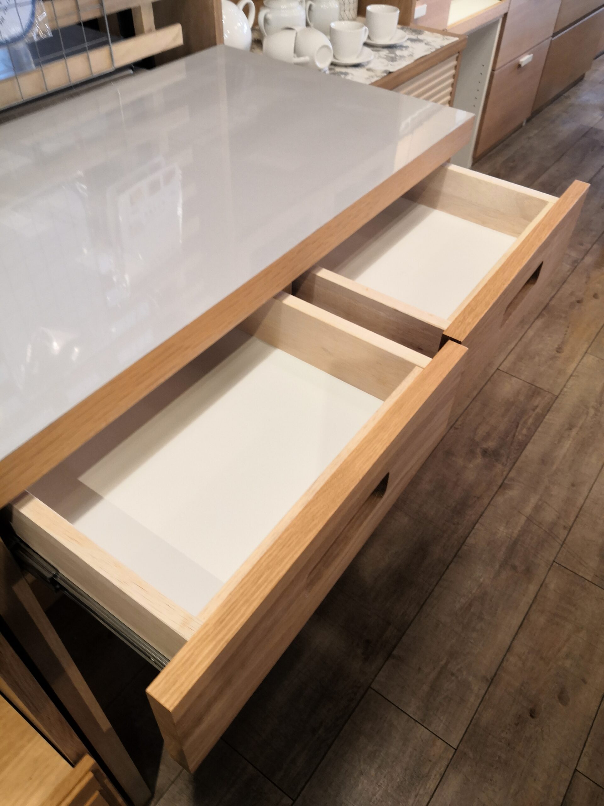 中古品】unico ウニコ Hutte ヒュッテ キッチン家具 作業台 メラミン