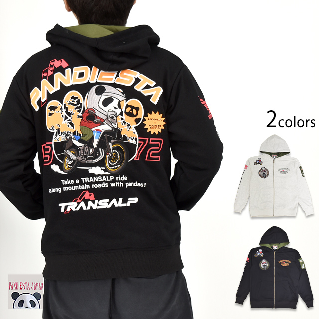 HONDA×PANDIESTA TRANSALP マウンテンライド スウェットジップパーカー