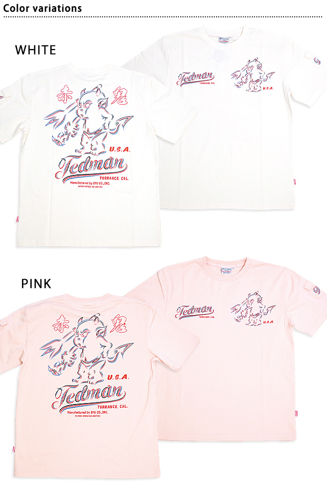 ピンストライプ半袖Tシャツ TEDMAN テッドマン TDSS-565 エフ商会