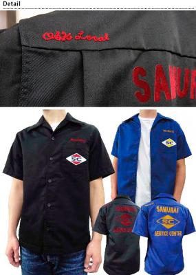 MCTC17「TC二輪車半袖オープンカラー半袖ワークシャツ」 サムライ