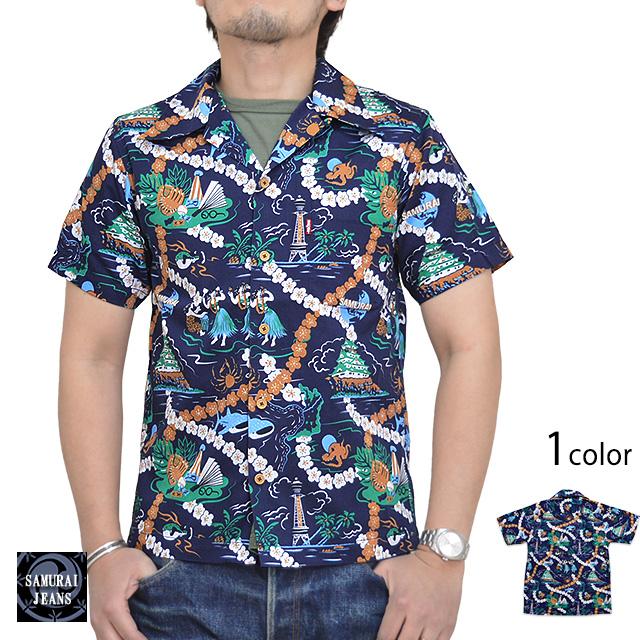 大阪柄ハワイアンシャツ サムライジーンズ SSA21-OSK SAMURAI JEANS