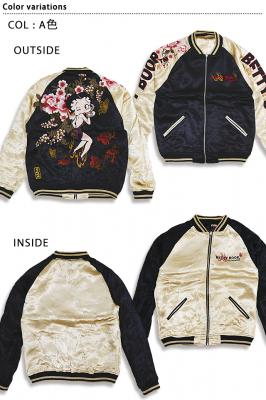 BETTY BOOP×絡繰魂 BETTY蝶乱舞スカジャン 絡繰魂 223026 和柄 和風