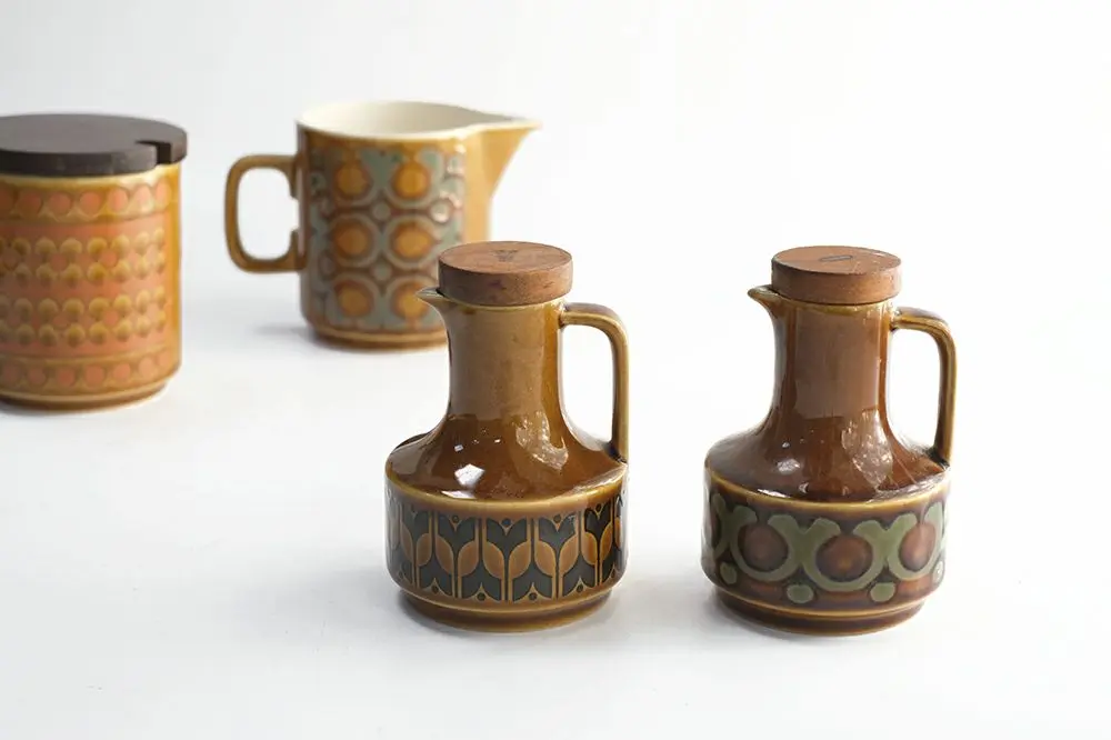 ヴィンテージホーンジー オリーブ&ビネガーポット/アンティーク食器