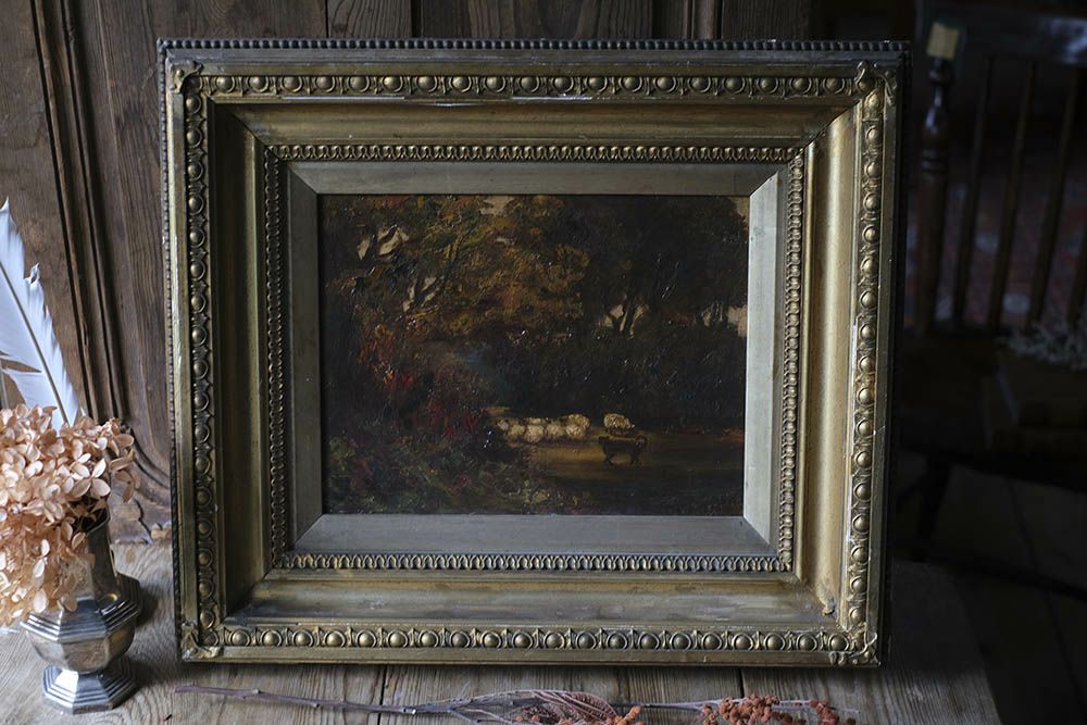 アンティーク油絵 スコットランドの風景 | 雑貨とアンティークのお店