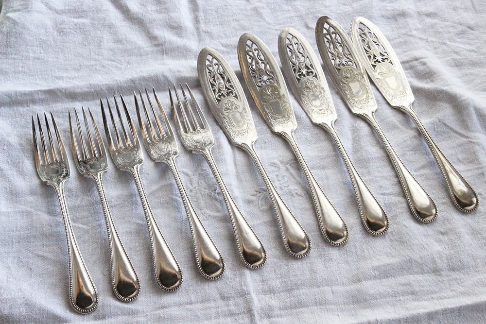 アンティーク食器 シルバープレートフィッシュナイフ/フォーク | 雑貨