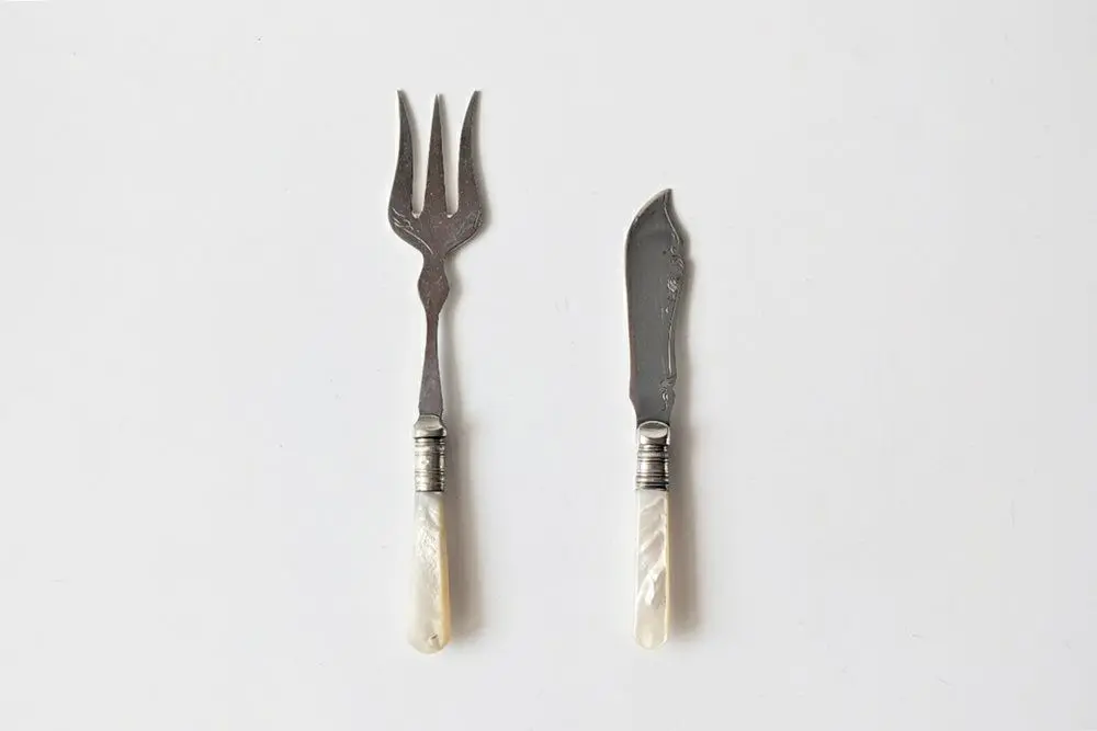 アンティーク マザーオブパール カトラリー イギリス製 白蝶貝の