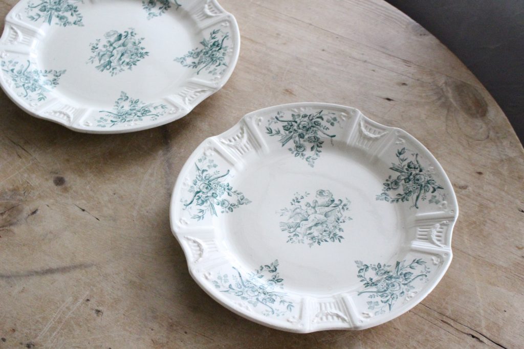 アンティーク食器/GIEN(ジアン)ディナープレート・鳩と弓矢 | 雑貨と