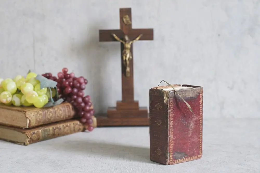 アンティークブック 祈祷書 200年前イギリスで製本された古い