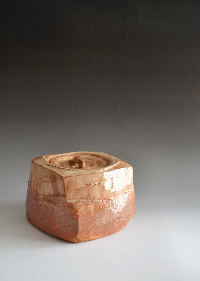 萩焼水指 宇田川聖谷作 茶道具 Antique Sam's Collection