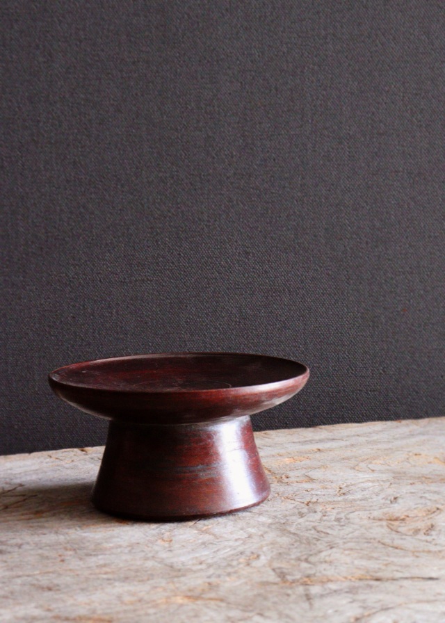 李朝 木台 祭器 高坏 菓子皿 木台 直径130mmAntique Sam's Collection