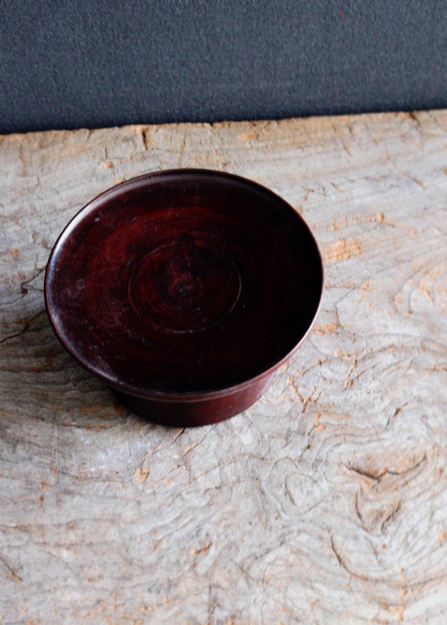 李朝 木台 祭器 高坏 菓子皿 木台 直径130mmAntique Sam's Collection