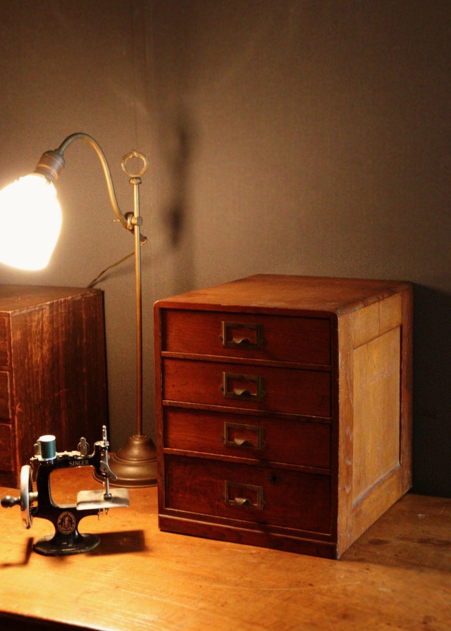 レターケース 小引出し箱 古道具 インテリア 仕切り箪笥 小箱Antique