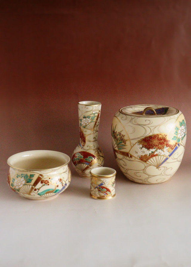 清閑寺窯 杉田祥平作 京焼 皆具 茶道具Antique Sam's Collection