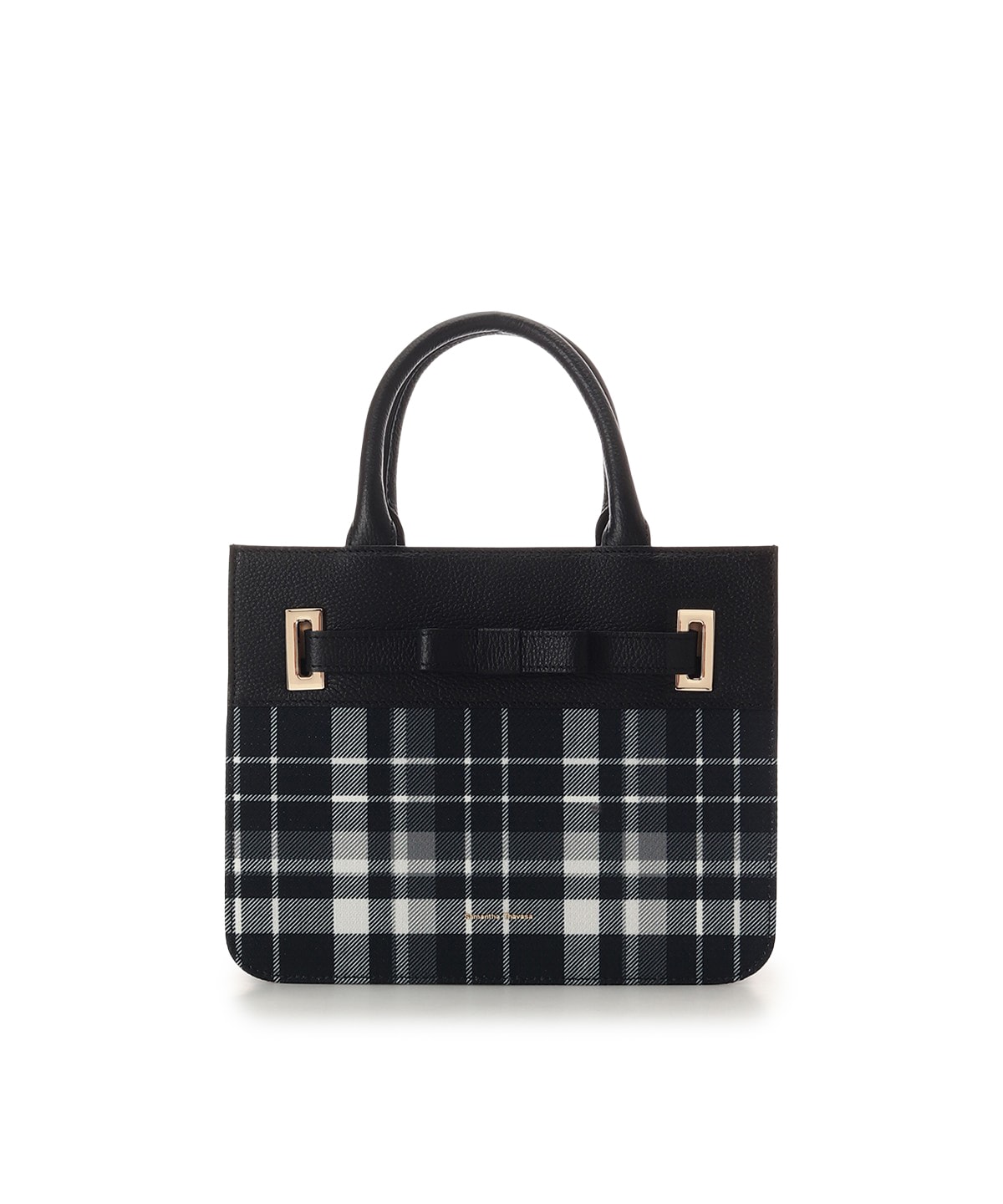 チェック柄エムシュシュⅢ トートバッグ(FREE ブラック): Samantha