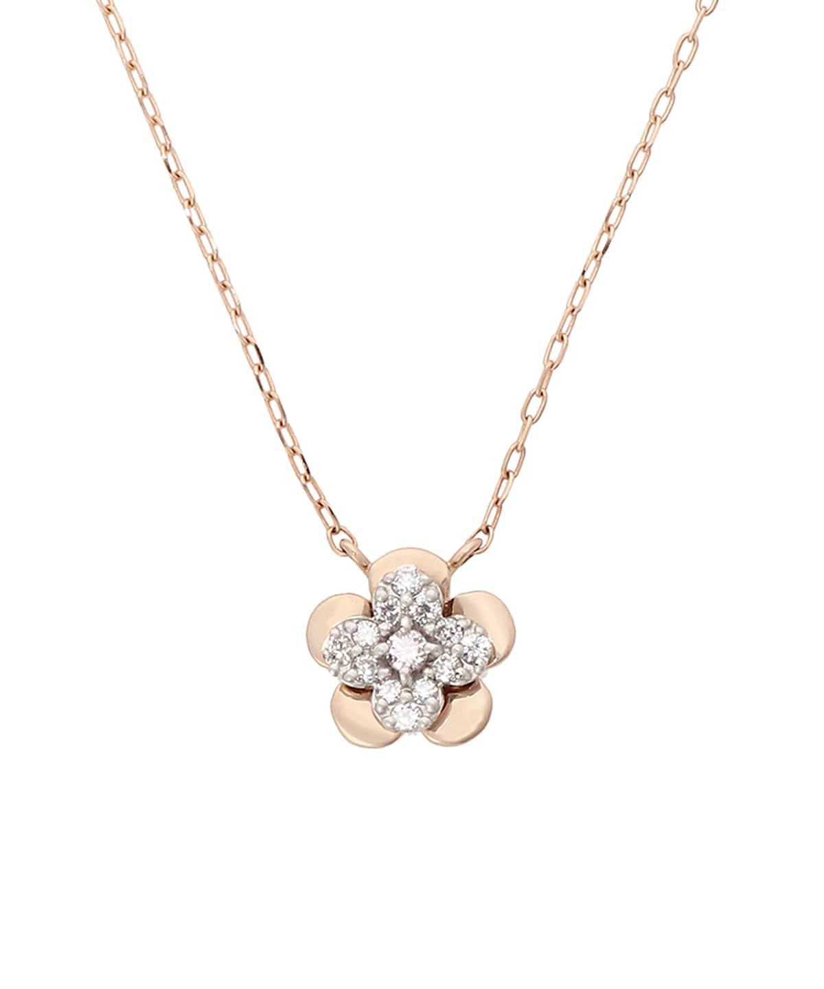 K18PG サマンサユリアスネックレス(40cm PLATINUM×k18pink