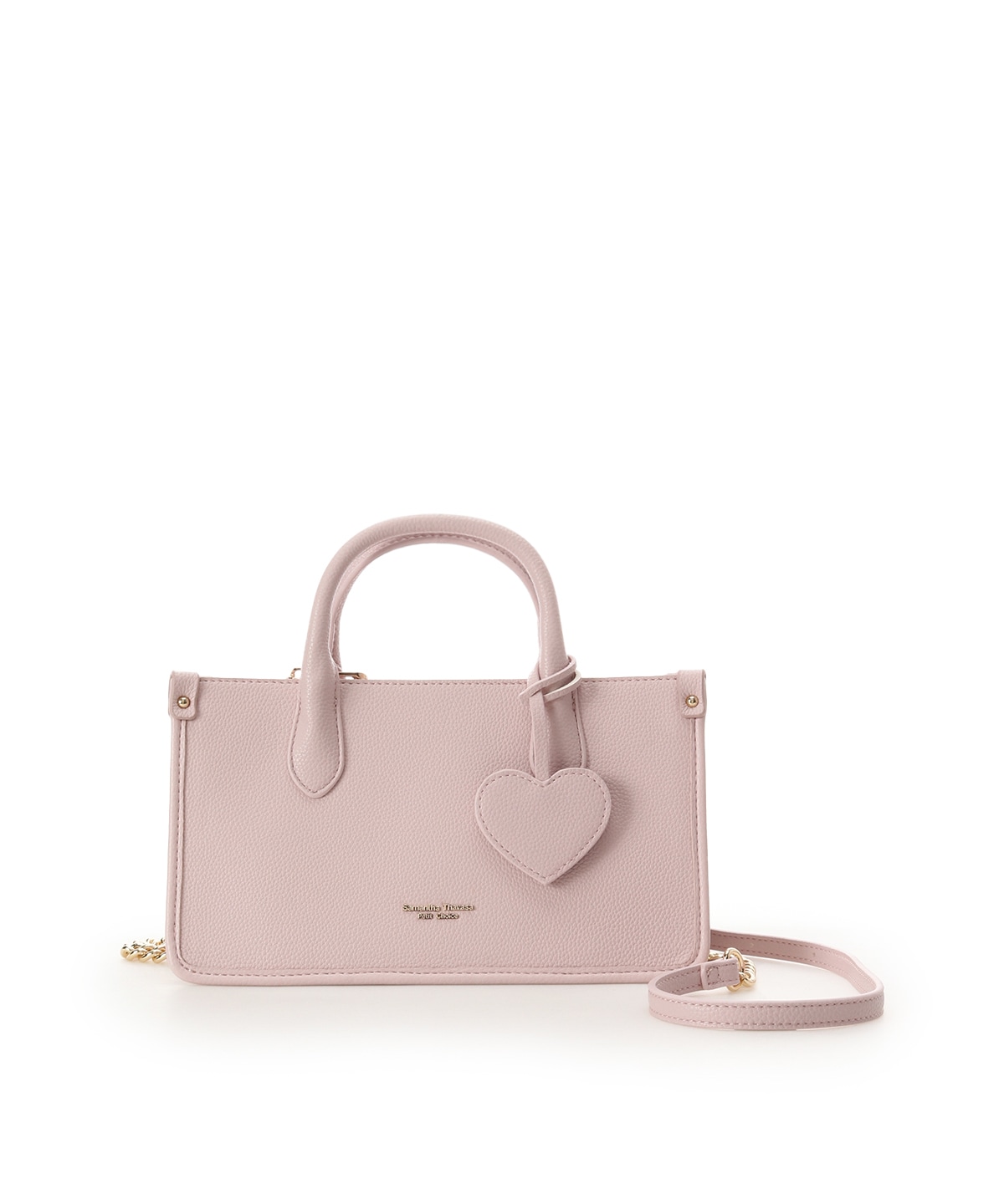 ハートミラーチャーム付きスクエアショルダー(FREE ピンク): Samantha