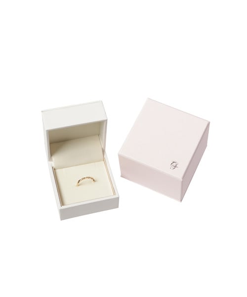 K18 YG ハートエタニティピンキーリング(2号 K18 イエロー): Samantha