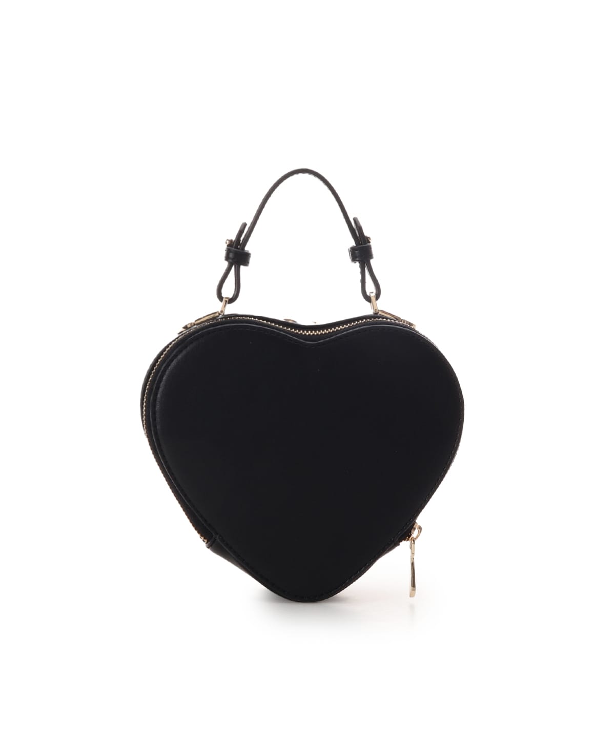 ツイードリボンハート型ショルダーバッグ(FREE ブラック