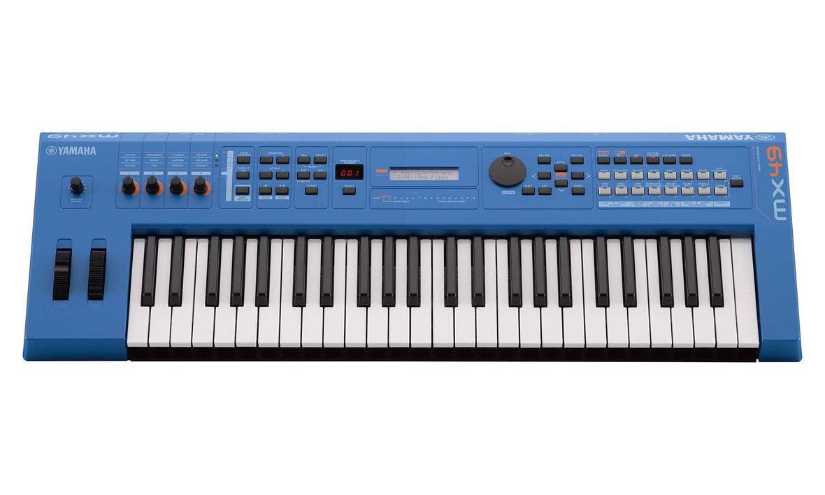Buy sasku Yamaha MX-49 Production Synthesizer Blue | Sam Ash Music