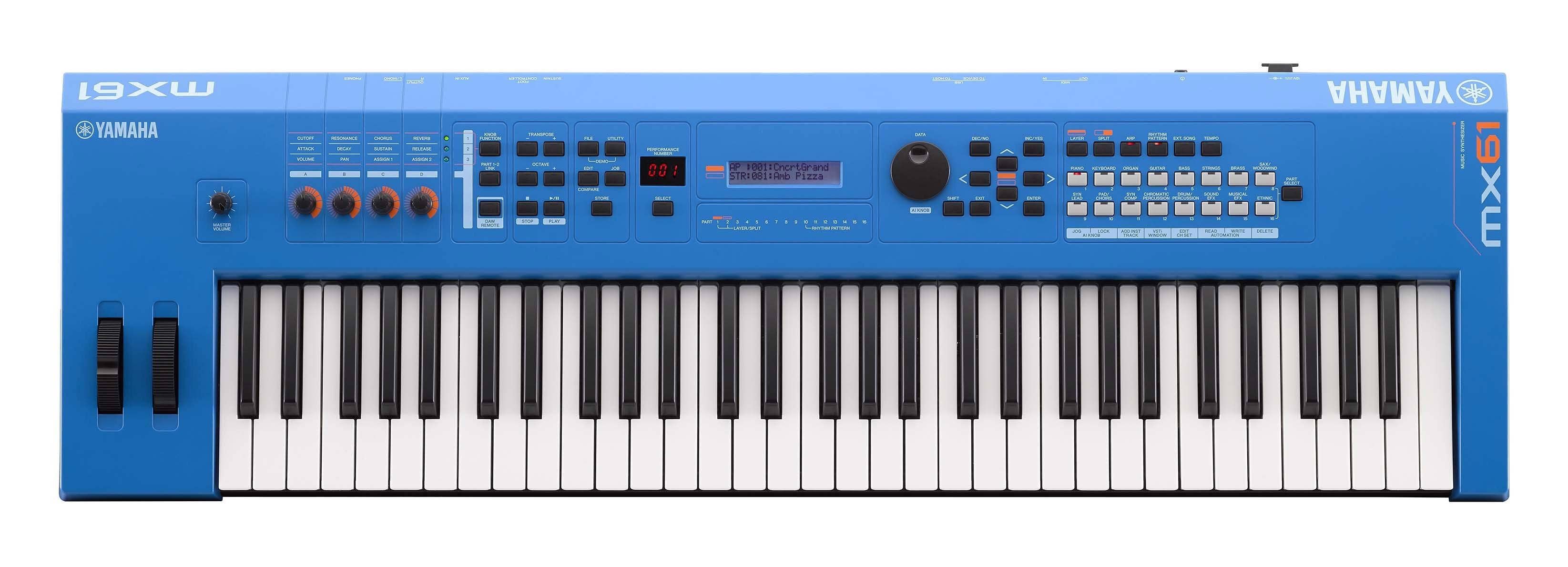 Yamaha MX-61 Production Synthesizer Blue