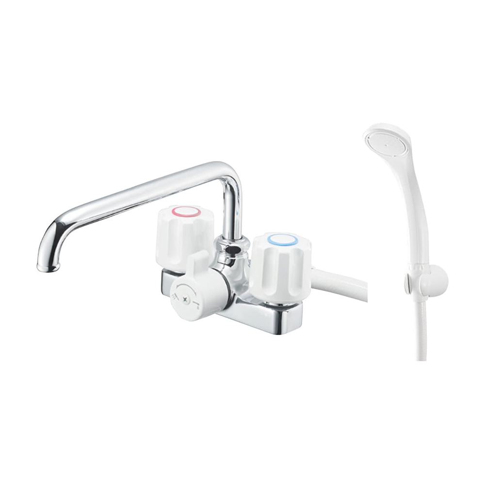 ツーバルブデッキシャワー混合栓［共用形］ | 商品のご案内 | SANEI