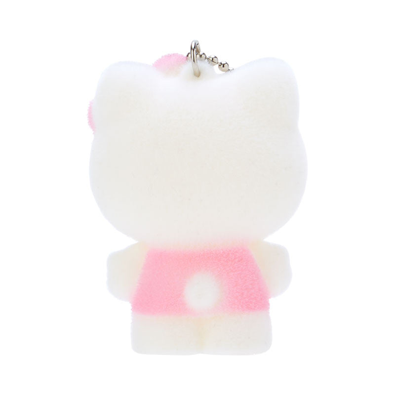 Hello Kitty Flocked Keychain Mascot
