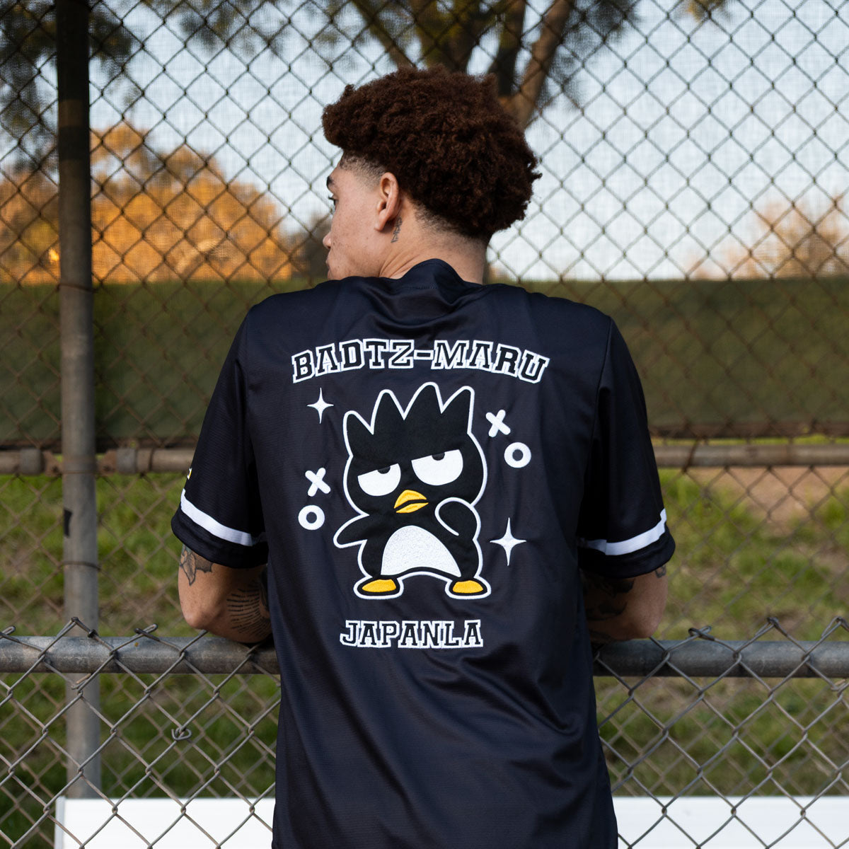 Badtz-maru x JapanLA Baseball Jersey (Black)