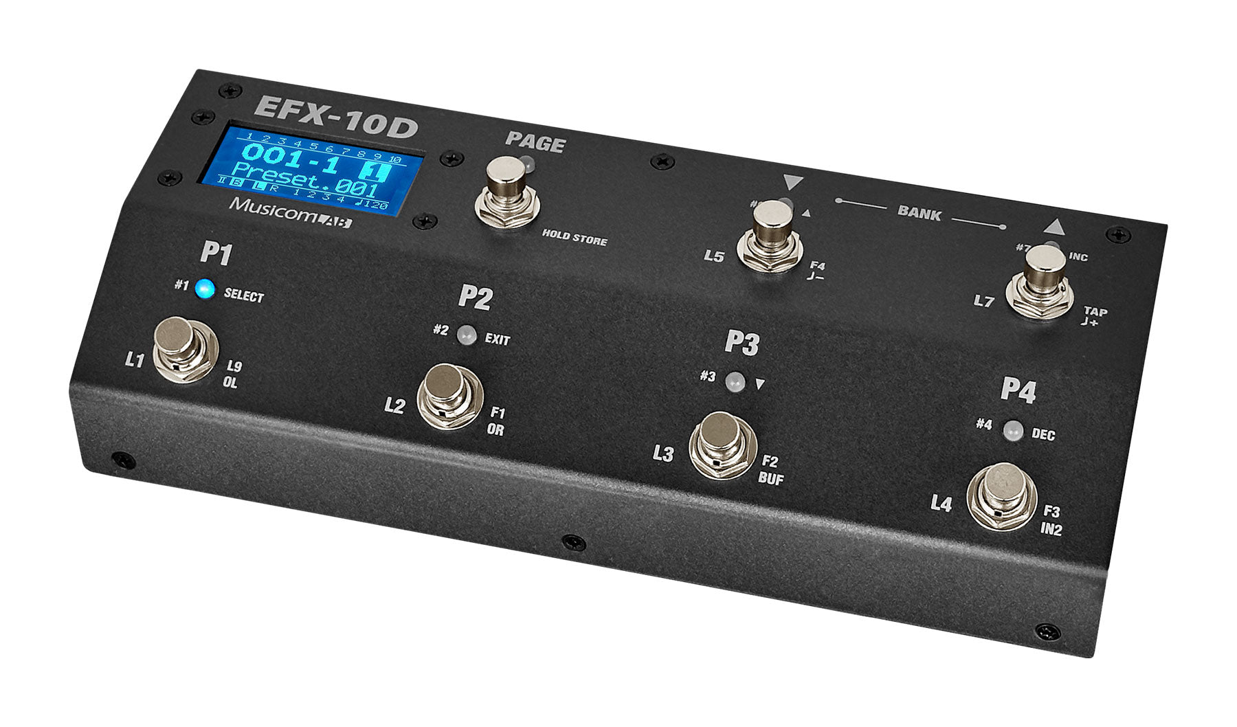 MusicomLAB EFX-10D Audio Controller – Santa Cruz Music